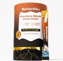 Better Alt Pure ההימלאיה Shilajit Karamel Honey Sticks with Organic Honey: Easy to Consume Shilajit 30 Sticks for Energy Boost & Immune Support, 85+ Trace מינרלים, 75%+ Fulvic Acid Acid Acid