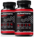 (2 Pack) אלפא Testo Boost X עבור גברים, בדיקות אלפא רשמי Boost X Pills, All-Natural Male פורמולה לתמוך בתפקוד השרירים ו- Stamina, תזונה יומית עבור כל יום (120 קפסולות)