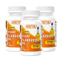 DeVA אורגני ויטמיןs Flax Seed שמן - עשיר אומגה 3, Cold-Pressed & Unrefined - 90 קפסולות (Pack of 3)