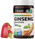 BIO KRAUTER Panax גינזנג חניכיים - 1500 מ"ג כוח - 60 Count - Chewable Red גינזנג תוספת - Immune Support Gummies - טבעוני, Pectin-מבוסס, non-GMO