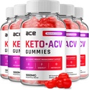 (5 Pack) Ace Keto ACV Gummies - פורמולה מתקדמת Ace Keto Plus ACVmies Apple Cider Vinegar Ace ACV, ניהול משקל, דיאטרי תוספת ביקורות גברים (300 חניכיים)