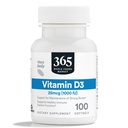 365 על ידי Whole Foods Market, ויטמין D3 Softgels, 1000 IU, 100 CT
