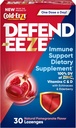 Defend-EEZE Immune Support Dietary Supplement Lozenges, 100% ערך יומי של Zinc, ויטמינים C & D עבור Dose, עם Echinacea & Elderberry, Pomegranate Flavor, 30 Lozenges