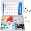 Swpeet 92 Pcs כימיה מולקולרית מודל סטודנט ואת תוכנית המורה, מולקולר מודל להגדיר עבור כימיה אורגנית & אורגני - 52 Atoms & 37 Bonds & 3 Orbitals