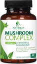 Mushroom Brain תוסף 1330 מ"ג - 10 ב 1 חזק Mushroom Complex עם Lions Mane, טורקיה Tail, Reishi, Cordyceps, Chaga & Brain Nootropic Complex for Memory & Focus Support - 60 קפסולות
