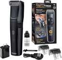 Vacutrim Cordless Mens Beard Trimmer, Rechargeable Electric Shaver עם 20 Trim קביעת Calibration Dial and Built-in Vacuum for Mustache, Sideburns. שיער פנים, שחור, 7.5", כפי שנראה בטלוויזיה