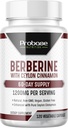Probase Nutrition Berberine with Cinnamon Extract - Gluten Free and Vegan - 120 קפסולות - 1200 מ"ג לשרת