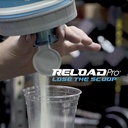 חלבון XL Scoop ותוסף Funnel Attachment for Pre and Post Workout אבקות, BPA חינם, Spill Proof Dispenser, Universally Fits Most Product Containers, Raging Red, Reload Pro Pro