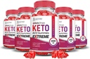 Justified Laboratories (5 Pack Keto Drops Keto ACV Gummies Extreme 2000MG Keto Drops Keto חניכיים מתקדמות פורמולה Apple Cider Vinegar עם אבקת מיץ Pomegranate B12 טבעוני non GMO 300 חניכיים