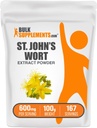 BulkSupplements.com St. John's Wort Extract - St. Johns Wort Supplement, Herbal Supplement for Mood - Vegan & Gluten Free, 600 מ"ג לשרת, 100g (3.5 oz) (Pack of 1)