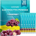 hydrotion Packets Sugar Free, Electrolyte Drink Mix Packets for Rapid Hydration, Grape Flavor, 30 Sticks