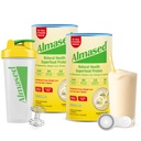 אלמסד את Meal החלפת Shakes עבור ירידה במשקל - אבקת חלבון - Starter Kit (אלמונד וניל פלאמור, 2 Cans של 17.6 oz + Shakerבק + Scoop)