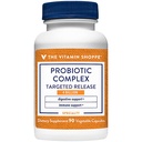 הוויטמין Shoppe Probiotic Complex 4 מיליארד CFUs- Targeted Release Veggie Caps - תומך Intestinal Health & Digestion עם איזון של Probiotic Strains (90 קפסולות ירקות)