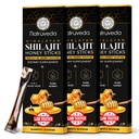 Hilajit Honey Sticks for Men & Women - 75%+ Fulvic Acid & Trace מינרלים - Raw Honey, Saffron & ההימלאיה Shilajit Resin - Stamina, Performance & Energy Support - (Pack of 30)