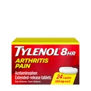 TYLLOL Arthritis כאב Caplets Push & Turn Cap 24 ea (חבילה של 3)