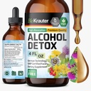 BIO KRAUTER אלכוהול Detox Tincture - Liver ניקוי פורמולה - Milk Thistle & Dandelion - Liver Detox Liquid Extracts 4 Fl.Oz.