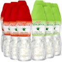 מיץ אלוורה (Grape & Apple) Aloe vera שותה עם נתחים גדולים יותר של pulp טהור (12 Packs) מיץ צמחי גדול עבור hydration וכולל גדול aloe pulp. מיץ אלוורה בריא
