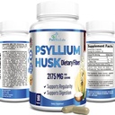 Psyllium Husk Dietary סיבים 2175mg, Non-GMO, 90 קפסולות