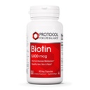 ProTOCOL for Life Biotin 5,000mcg - ויטמין B7 - שיער, עור, ציפורניים תמיכה - עבור Carb Metabolism & Cell growth - ביוטין ויטמין B קפסולות - 90 Veg Caps