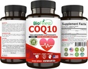 BioFinest CoQ10 Coenzyme Q10 100 מ"ג תוספת - שחרור מהיר מהיר Absorption - Immune Heart Energy Antioxidant (120caps)