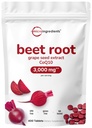 Beet Root 3,000 מ"ג עם Grape Seed לחלץ & CoQ10, 400 טבליות | 200 לשרתים | Super Beets תוספי מזון טרי Beetroot עבור Nitric Oxide, Blood Stress & Heart Support