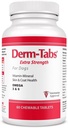 Derm Tabs תוספת כוח לכלבים - שמן טבעי, ויטמינים, מינרלים, ואנטיoxidants - תמיכה עור בריא ולהפחית 60 טבליות צ'וגות