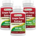 Best Naturals Grape Seed לחלץ 400 מ"ג 60 Vcaps (60 Count)