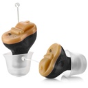 Premium Digital Hearing Aid Amplifier - בלתי נראה בתעלת (CIC) ב-Ear Mini Sound Enhancer Set, Near-Invisible, Noise Cancelling, Personal Sound Hearing Amplifier - Black, Pair Right & Ear