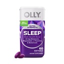 OLLY Ultra Power Sleep Softgels, 10 מ"ג מלטונין, L-theanine, Chamomile, Magnesium, Lemon Balm, תומך בשינה עמוקה, Nighttime Sleep Aid, Non Habit-Forming - 60 Count Count Count