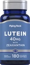 Piping Rock Lutein ו- Zeaxanthin תוסף | 40 מ"ג | 180 Softgels | ויטמינים עיניים מ-Mary Golden Flower Extract Extract