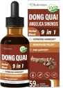 Herbal Tincture, הפקה עם Dong Quai, עבור הורמון הרמוני, Menopause הקלה ו- PMS תמיכה. 6 oz-(Apple Flavor)