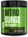 ג'קד מפעל NITROSURGE Pre Workout תוסף - אנרגיה אינסופית, מקבלי כוח מיידי, Clear Focus, Intense Pumps - NO Booster & Powerful Preworkout אנרגיה - 30 משרתים, Apple ירוק
