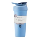 BellerBottle Sport Sleek Insulated Stainless Steel Shaker בקבוק עם Wire Whisk, 25-Ounce, Dusty Blue - חלבונים Shakes & hydrotion for Athletes & Fitness Enthusiasts, Easy Mixing, Slim Easy to Hold, Keeps Drinks Cold, Lockable Lided