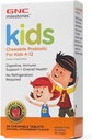 GNC Milestones Kids Chewable Probiotic for Kids 4-12, 30 טבליות Chewable, תומך במערכת העיכול והחיסון