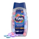 TUMS Ultra Power Chewable Antacid Tablets for Heartburn Relief and Acid Indigestion Relief, Assorted Berries - 160 Count Count