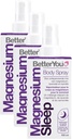 Better You Magnesium שריר גוף Spray - מרגיע מגנזיום ושמן חיוני Spray - Lavender ו Chamomile - מקדם שינה טובה - 3.38 oz (Pack of 3)