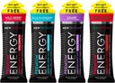NewTrition® Extra Power Shots, 250mg Caffeine אנרגיה עם ויטמין B & Amino Acids, Sugar-Free ויטמין Energy Shot, Zero Calorie Focus & Sta Booster, 1.7 floz (Pack of 4, 4 Flavors-Mixed-1)