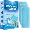 12 Sheets Cooling Patches עבור Fever Discomfort & Pain הקלה, Cooling Relief Fever מופחת, Soothe Headache Pain, Pack of 12