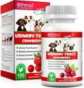 Cranberry לכלבים - 180 קריין תוסף שולחן עבור כלבים תומך זיהום Bladder, תמיכה הכלב Incontinence Support, Bladder Stone and Dog UTI, Pet Treats Tablet for All Breeds Dogs & Ages