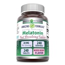 פורמולה מדהימה Melatonin Fast Disting תוסף | ברי פלאמור | 20 Mg Per Serve | 240 טבליות | Non-GMO | Gluten-Free | Made in USA
