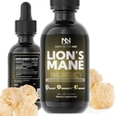 Lions Mane Mushroom תוסף - אריות אורגניות Mane Extract for Brain Health, Memory, Focus & Immune Support - Nootropic Vegan Liquid Tincture - Made in USA - 4 Fl Oz
