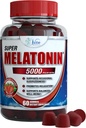 Vita Miracle Melatonin Gummies ילדים מבוגרים 5 מ"ג - תוספת שומן שינה תוספת גלולות שינה תוספת עבור ילדים ובוגר Calm Sleep Aid