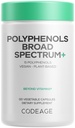 Codeage Polyphenols Broad Spectrum תוסף - תערובת של 15 Berries, פירות, ופלטים בוטניים, Decaf Green Tea Leaf, Quercetin, Resveratrol, Pomegranate, Turmeric - non-GMO - 120 קפסולות