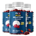 Melatonin 20 מ"ג חניכיים - 180 הרוזן - סמים חינם - Natural Strawberry Flavor - Vegetarian, non-GMO, Gluten Free (3 בקבוקים)
