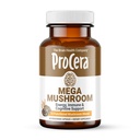 Procera Mega Mushroom - שיפור זיכרון, אנרגיה טבעית וקלילות נפשית - Clear Mind - Lift Brain Fog - Immune Support - Detox - Lions Mane Chaga Cordyceps Shiitake טורקיה Tail - 60 הרוזן