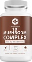 תוסף Mushroom 2,500 מ"ג - 90 קפסולות - 10 Mushroom Master Band - Lions Mane Reishi Cordyceps Chaga Maitake, Shitake טורקיה Tail Mushrooms Mushrooms