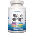 6 ב 1 Immune תמיכה 120 קפסולות עם תערובת Powerful של Elderberry, Echinacea, ג'ינג'ר, ויטמין C 650 מ"ג, ויטמין D3 5000 IU & Zinc Picolinate 30 מ"ג - Immune Booster תוסף למבוגרים וילדים