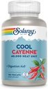 SOLAרי Cool Cayenne Pepper 40,000 HU, קייאן פפר קפסולות, Digestion Aid, Bio-Cool Process, Lab מאומת, 60-Day Money-Back Promise, 90 משרתים, 180 VegCaps