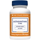 ויטמין Shoppe Astaxanthin (Solasta) Branded Ingredient 12mg (30 Softgels)