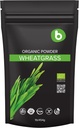 b Organic Wheatgrass Powder, for Detox & Immunity Support, Superfood, Vegan, Rich in Fibers, Chlorophyll, Minerals, Gluten-Free, Raw, 1lb